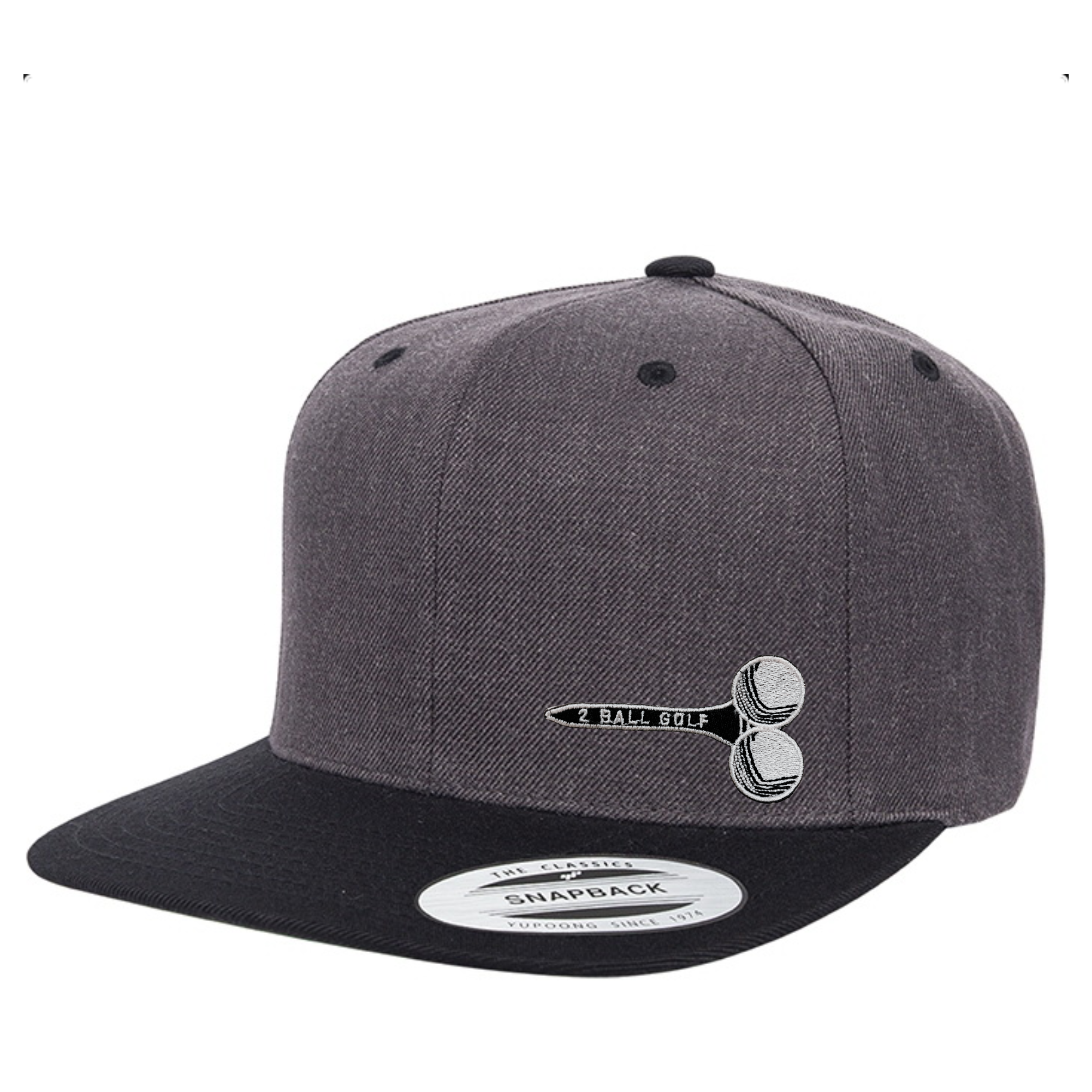 Teed Up Shadow Edition on a Charcol Grey & Black Snapback