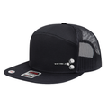 Teed Up Lit Edition on the All Black Otto 7 Panel Pro Hat