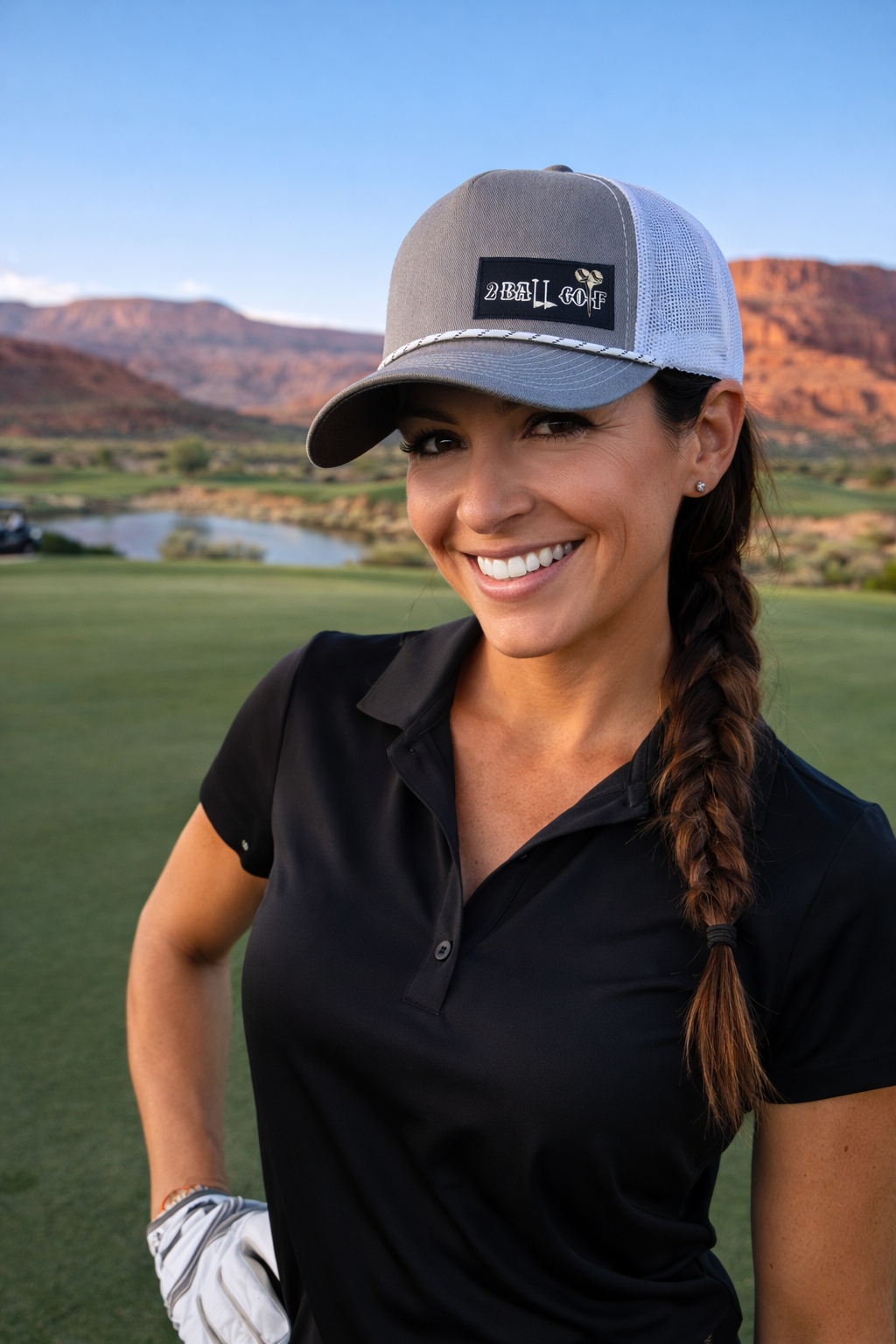 The Hole Hunter – Gray & White Trucker