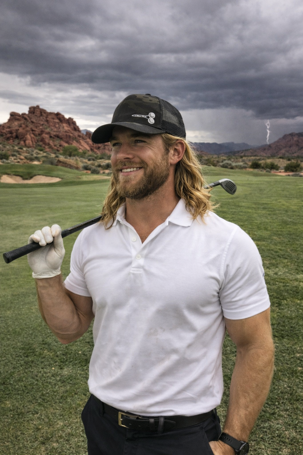 Teed Up Shadow Edition on Yupoong Classic Snapback in Camo