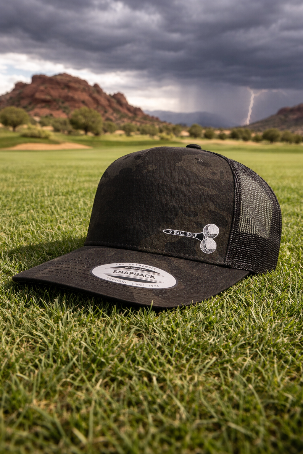 Teed Up Shadow Edition on Yupoong Classic Snapback in Camo