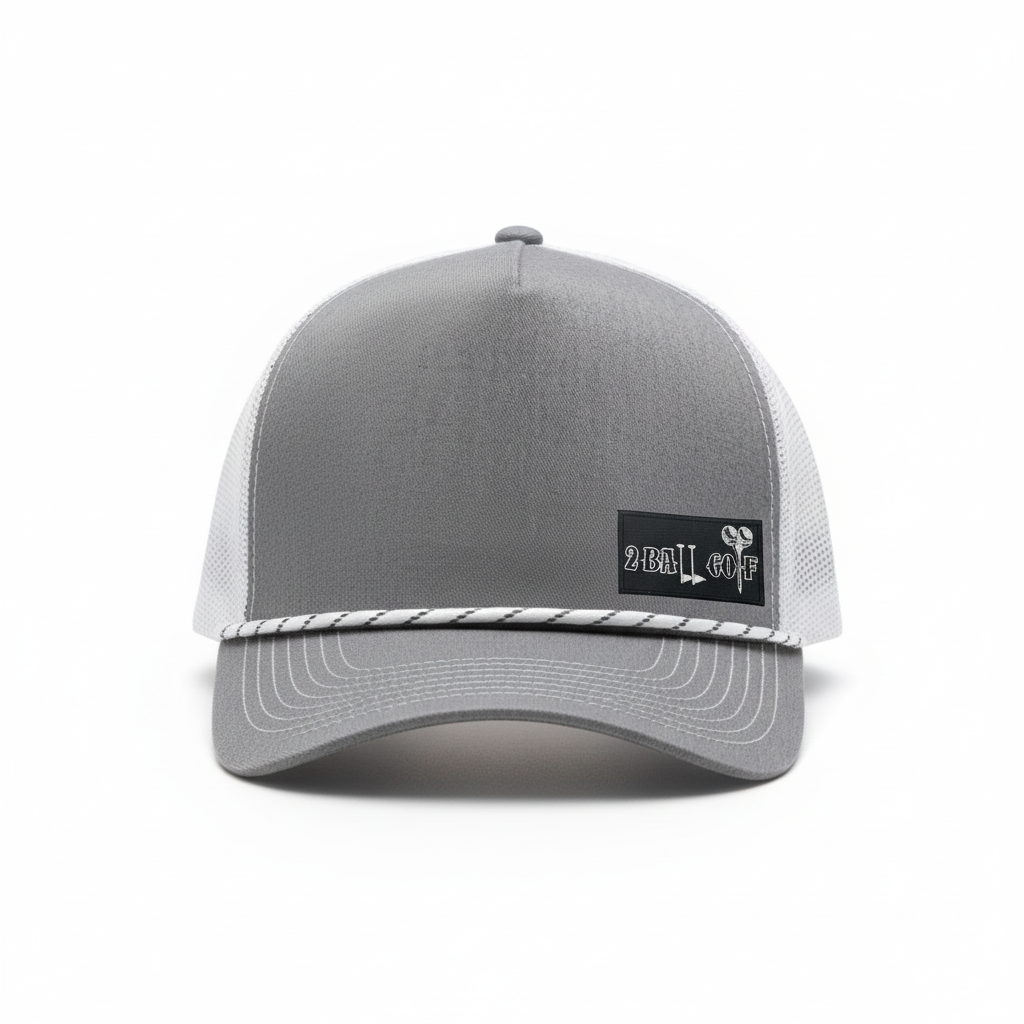 The Hole Hunter – Gray & White Trucker