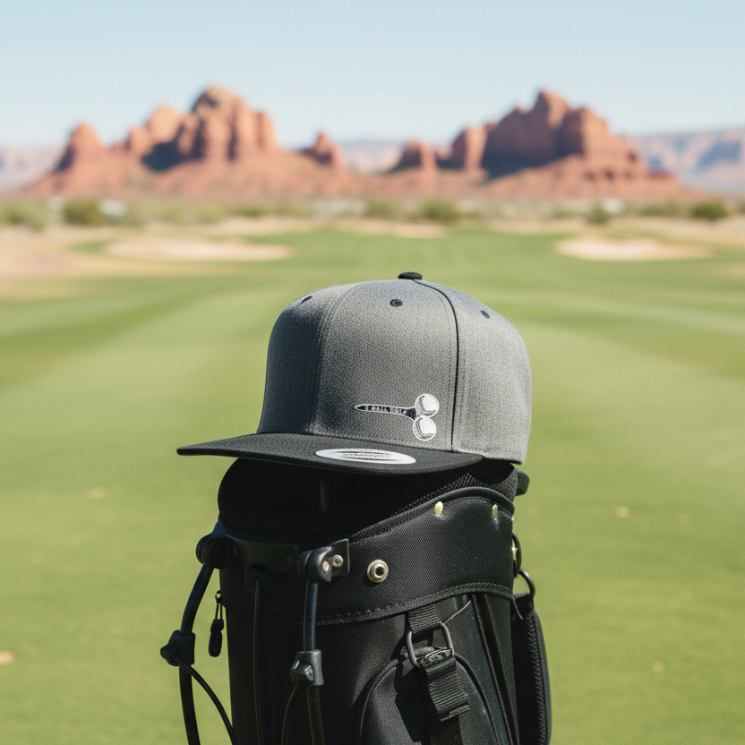 Teed Up Shadow Edition on a Charcol Grey & Black Snapback